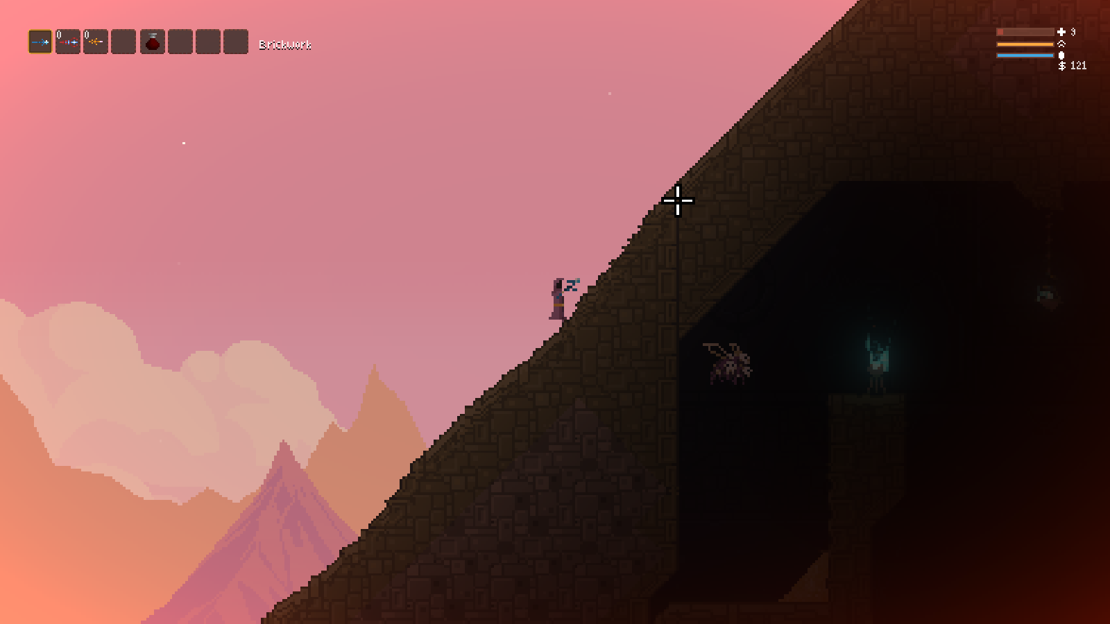 There's stuff inside the pyramid. I wished I could get in, but again, no bombs.